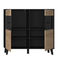 Wohnen Sideboards<126x118x40 Wohnzimmerschrank mit Glaseinsatz - Paniera