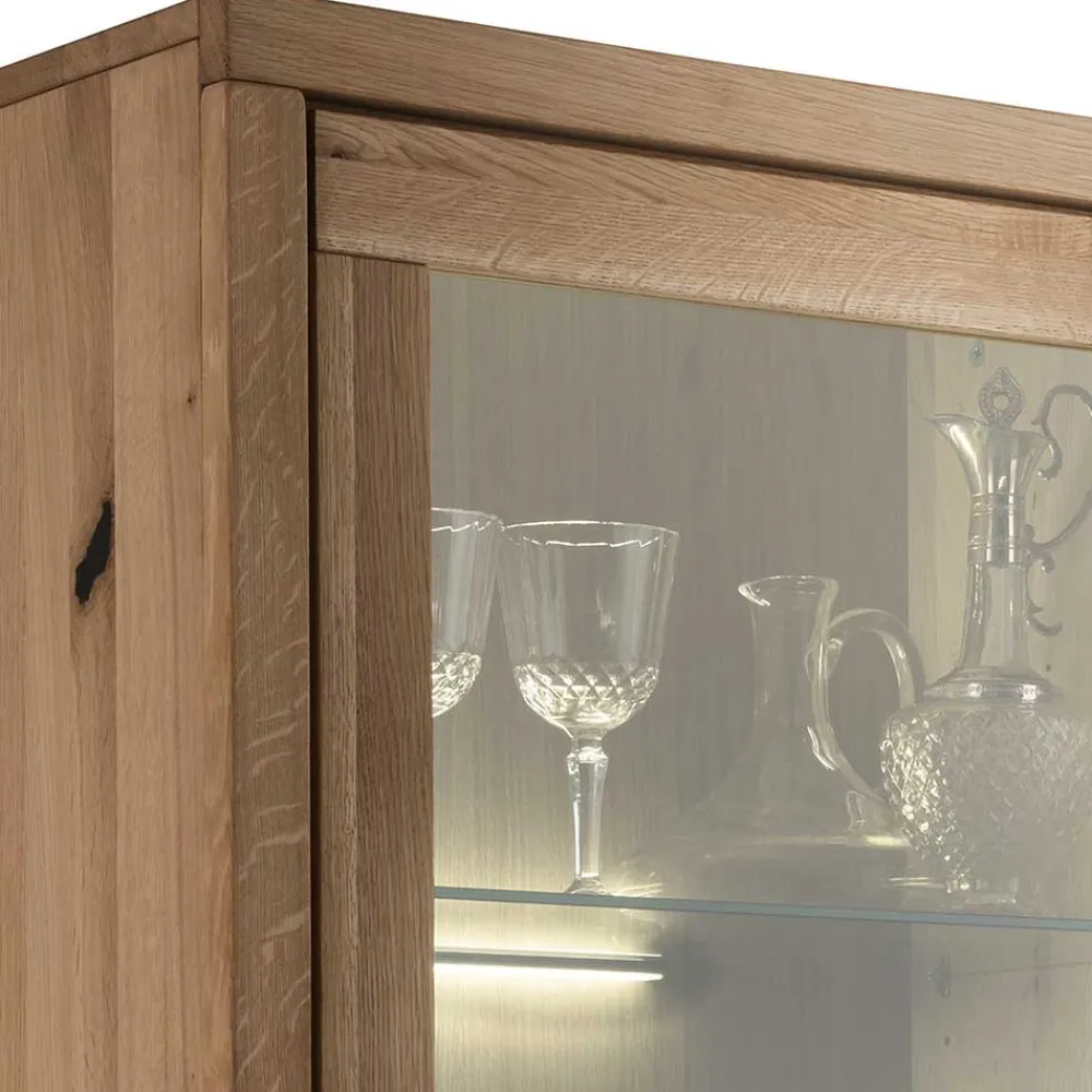 Wohnen Vitrinen<65x148x40 Wohnzimmerschrank mit Glastür - Embleys