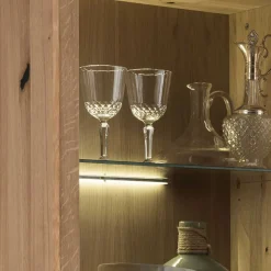 Wohnen Vitrinen<65x148x40 Wohnzimmerschrank mit Glastür - Embleys