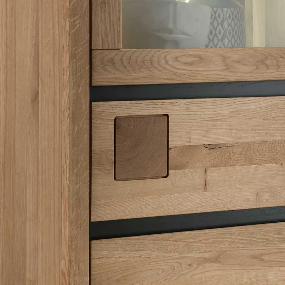 Wohnen Vitrinen<65x148x40 Wohnzimmerschrank mit Glastür - Embleys