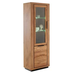 Wohnen Vitrinen<72x200x40 Wohnzimmervitrine teilmassiv - Vlacoma