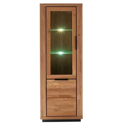 Wohnen Vitrinen<72x200x40 Wohnzimmervitrine teilmassiv - Vlacoma