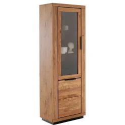 Wohnen Vitrinen<72x200x40 Wohnzimmervitrine teilmassiv - Vlacoma