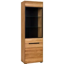 Wohnen Vitrinen<63x197x42 Wohnzimmervitrine 2-türig - Sennya
