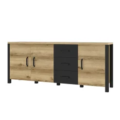 Wohnen Sideboards<193x79x43 Zweifarbiges Sideboard in Eiche NB - Kanellas