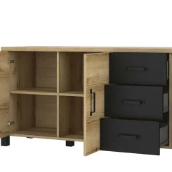 Wohnen Sideboards<193x79x43 Zweifarbiges Sideboard in Eiche NB - Kanellas