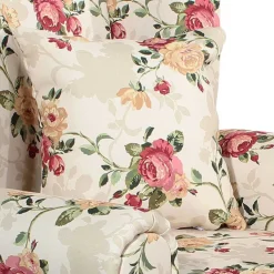 Wohnen Sessel<XXL Landhaus Sessel mit Rosen Muster - Gelvino
