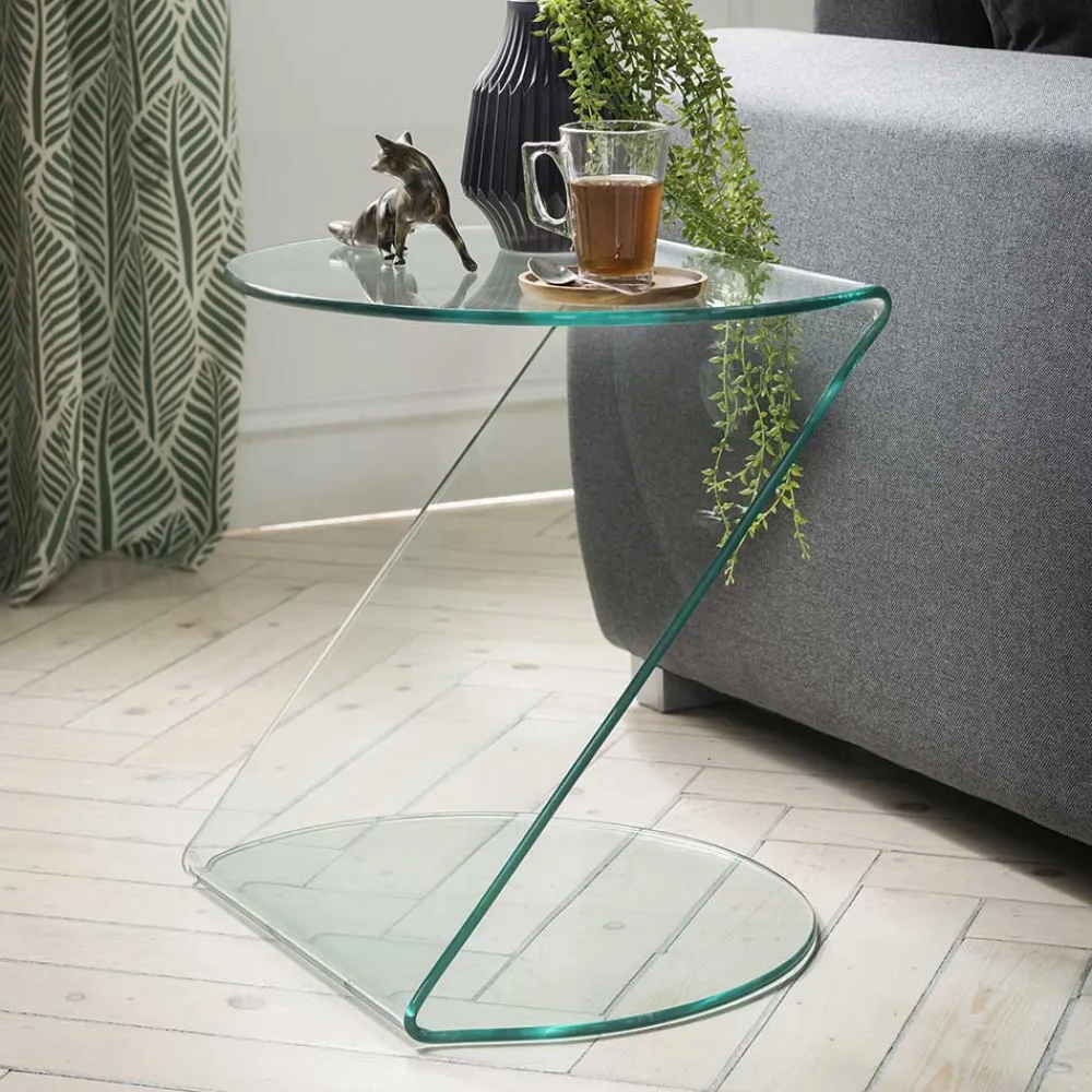 Wohnen Tische<Z-Design Beistelltisch aus Sicherheitsglas - Melma