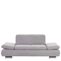 Wohnen Sofas<Zweier Sofa in Silbergrau und Chrom - Bergion