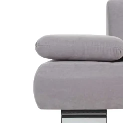 Wohnen Sofas<Zweier Sofa in Silbergrau und Chrom - Bergion