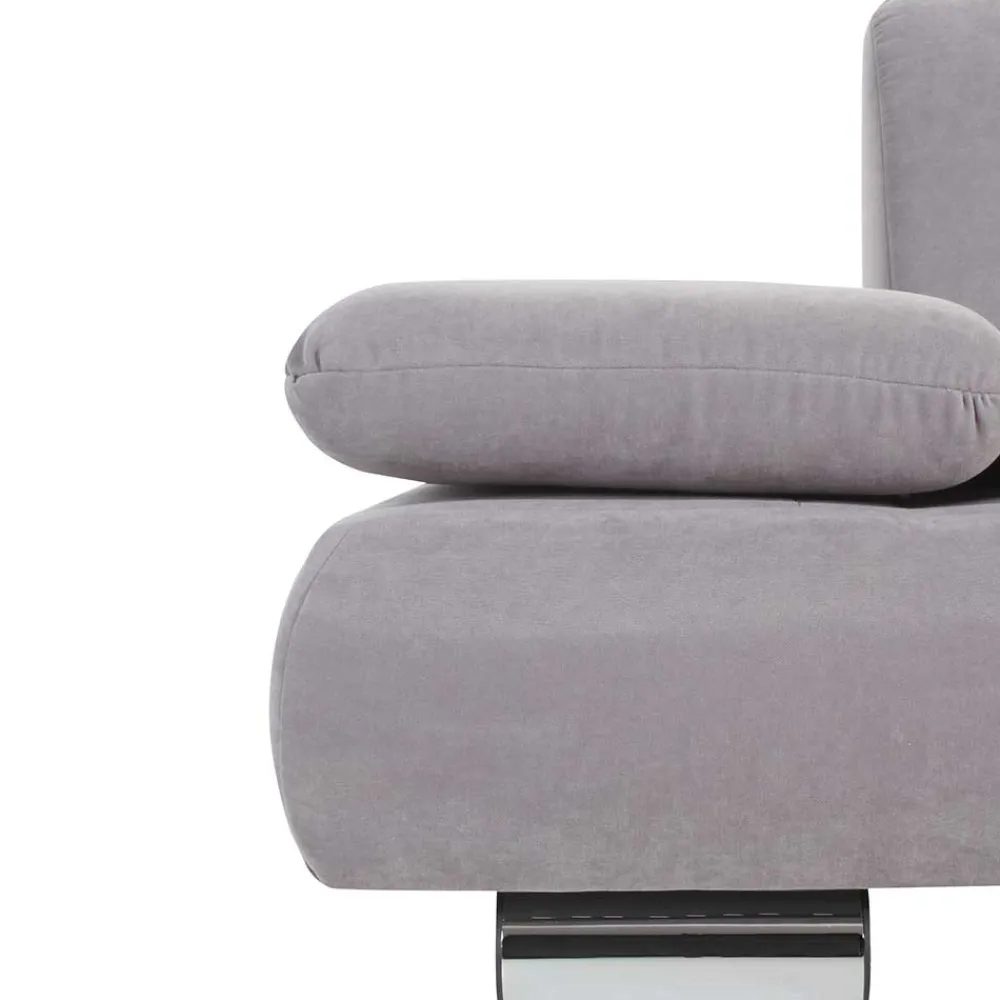 Wohnen Sofas<Zweier Sofa in Silbergrau und Chrom - Bergion