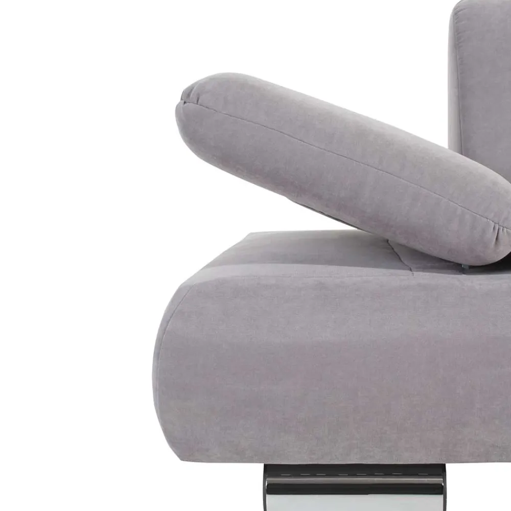 Wohnen Sofas<Zweier Sofa in Silbergrau und Chrom - Bergion