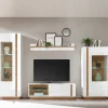 Wohnen Wohnwände<Zweifarbige Wohnzimmer Möbel Kombi - Myrda (vierteilig)