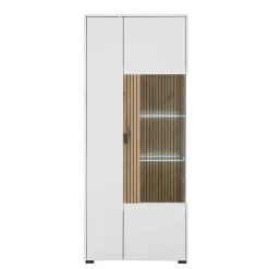 Wohnen Vitrinen<Zweifarbige Wohnzimmervitrine modern - Nenaloro