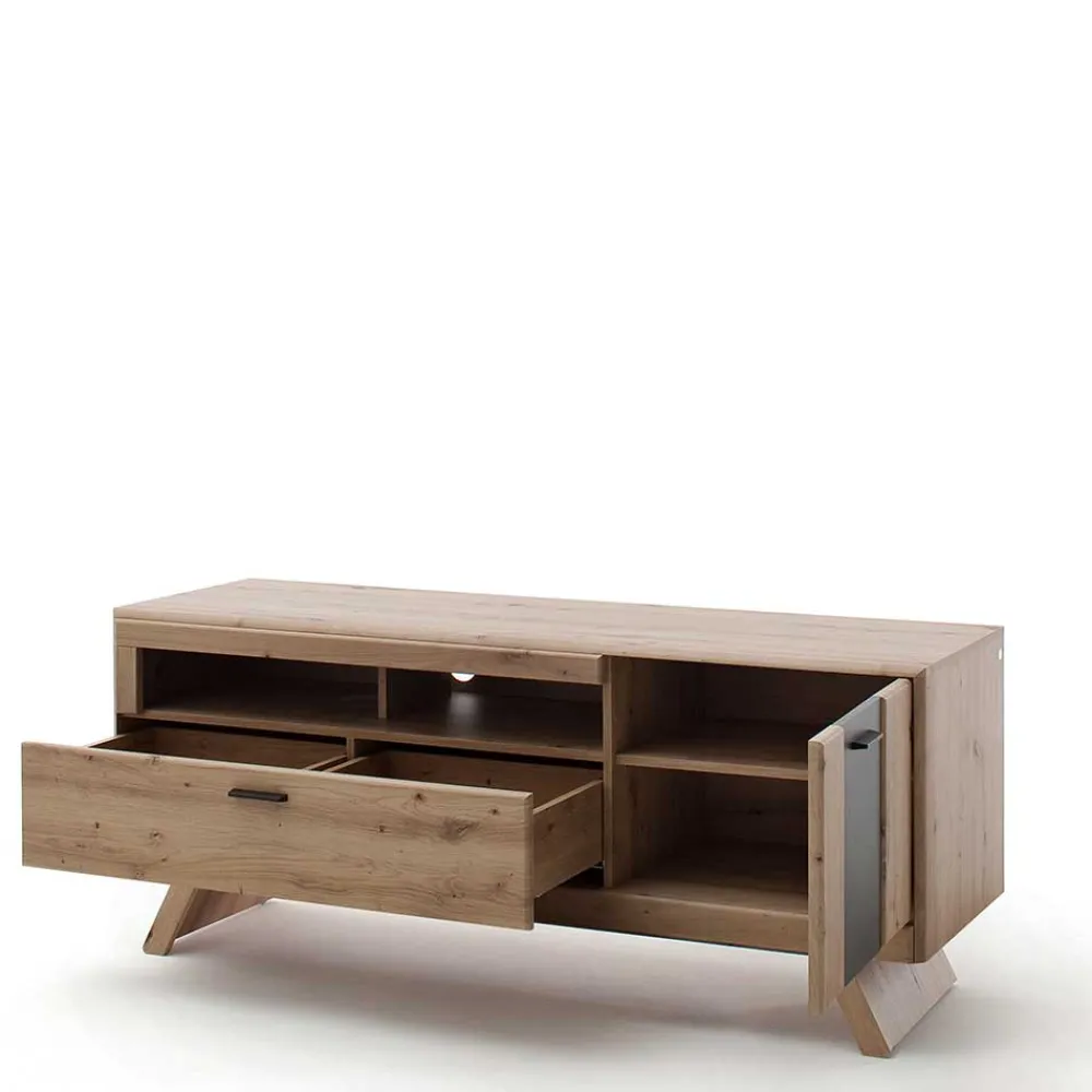 Wohnen Tv & Hifi-Möbel|Lowboards<Zweifarbiger TV Unterschrank 159x65x51cm - Larinca
