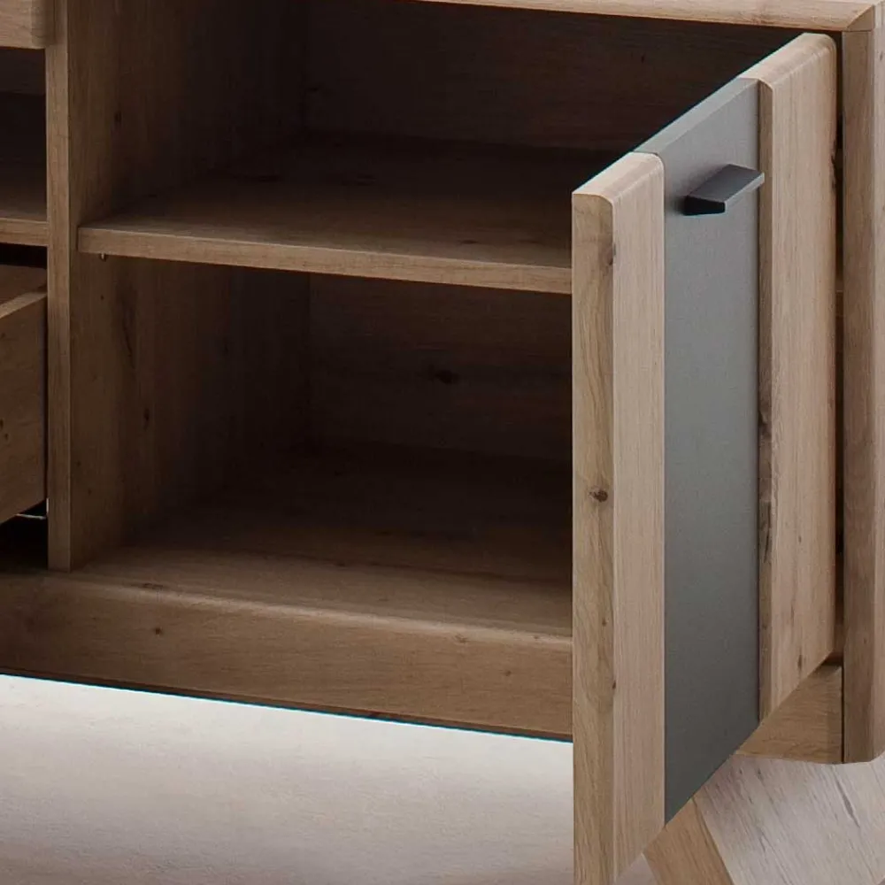Wohnen Tv & Hifi-Möbel|Lowboards<Zweifarbiger TV Unterschrank 159x65x51cm - Larinca