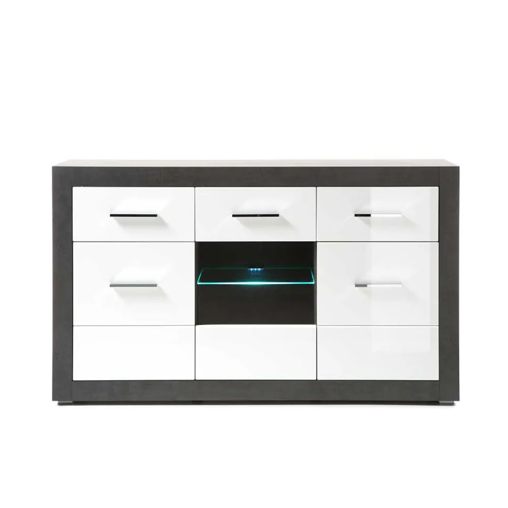 Wohnen Sideboards<Zweifarbiges Design-Sideboard 97cm hoch - Istensa