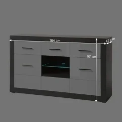 Wohnen Sideboards<Zweifarbiges Design-Sideboard 97cm hoch - Istensa