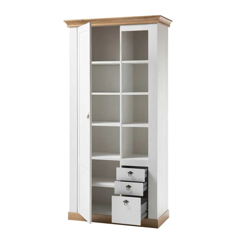 Wohnen Wohnwände<Zweifarbiges Landhausmöbel Set - Diatara I (vierteilig)