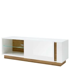 Wohnen Tv & Hifi-Möbel|Lowboards<Zweifarbiges TV Board mit Klappe - Myrda