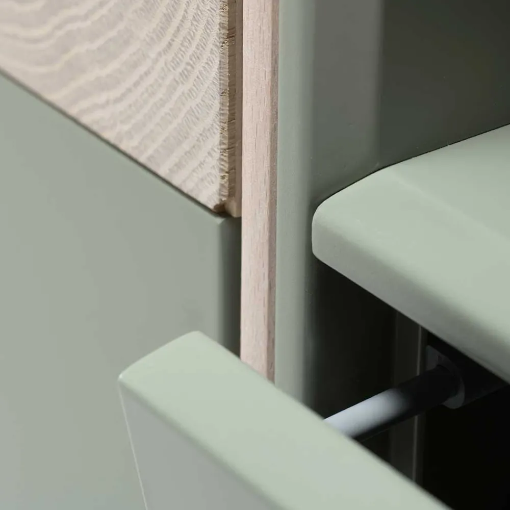 Wohnen Tv & Hifi-Möbel|Lowboards<Zweifarbiges TV Board mit Gerätefach - Ajevos