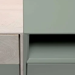 Wohnen Tv & Hifi-Möbel|Lowboards<Zweifarbiges TV Board mit Gerätefach - Ajevos