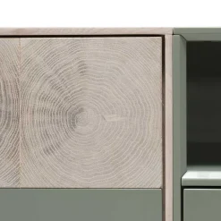 Wohnen Tv & Hifi-Möbel|Lowboards<Zweifarbiges TV Board mit Gerätefach - Ajevos