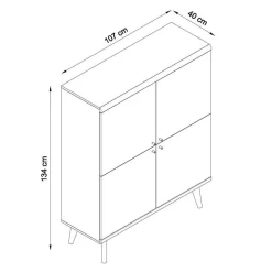 Wohnen Wohnwände<Zweifarbiges Wohnzimmer Möbel Set - Cablos (sechsteilig)