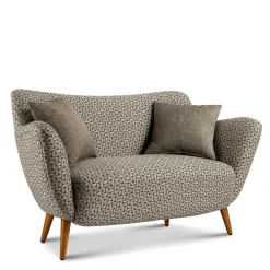 Wohnen Sofas<Zweisitzer Designsofa in Beige Braun gemustert - Regiovs