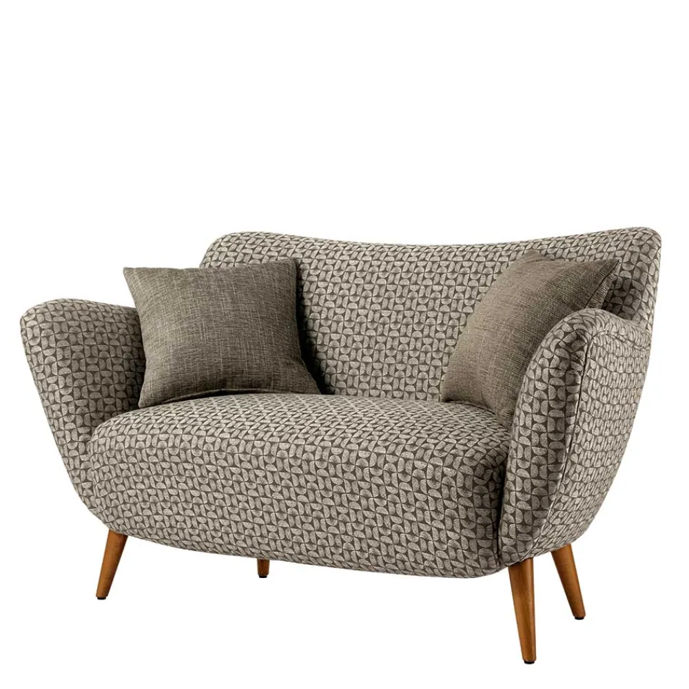 Wohnen Sofas<Zweisitzer Designsofa in Beige Braun gemustert - Regiovs