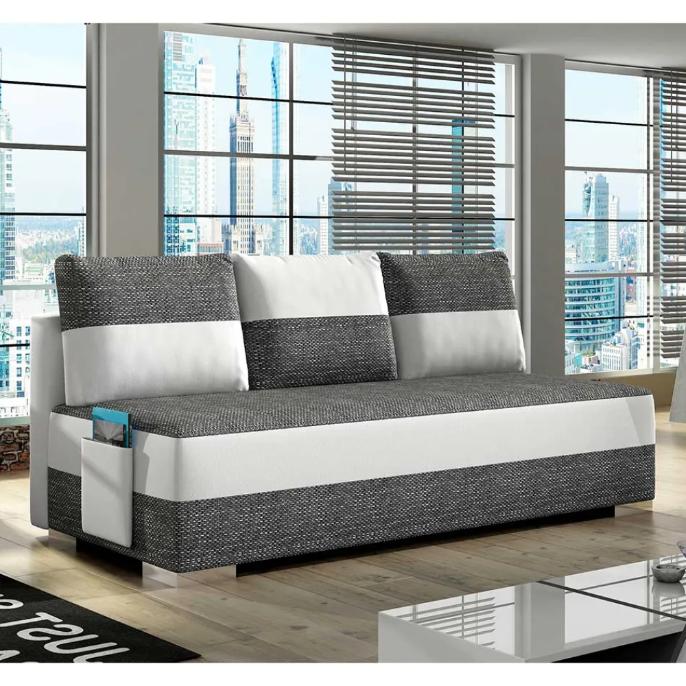 Wohnen Sofas<Zweisitzer Funktionscouch in Grau und Weiß - Ventry