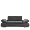 Wohnen Sofas<Zweisitzer Sofa aus Velours Anthrazit - Venezia