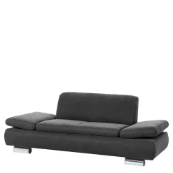 Wohnen Sofas<Zweisitzer Sofa aus Velours Anthrazit - Venezia