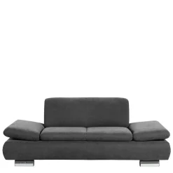 Wohnen Sofas<Zweisitzer Sofa aus Velours Anthrazit - Venezia