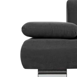 Wohnen Sofas<Zweisitzer Sofa aus Velours Anthrazit - Venezia