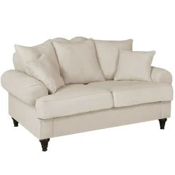 Wohnen Sofas<Zweisitzer Sofa in Beige & Dunkelbraun - Merandes