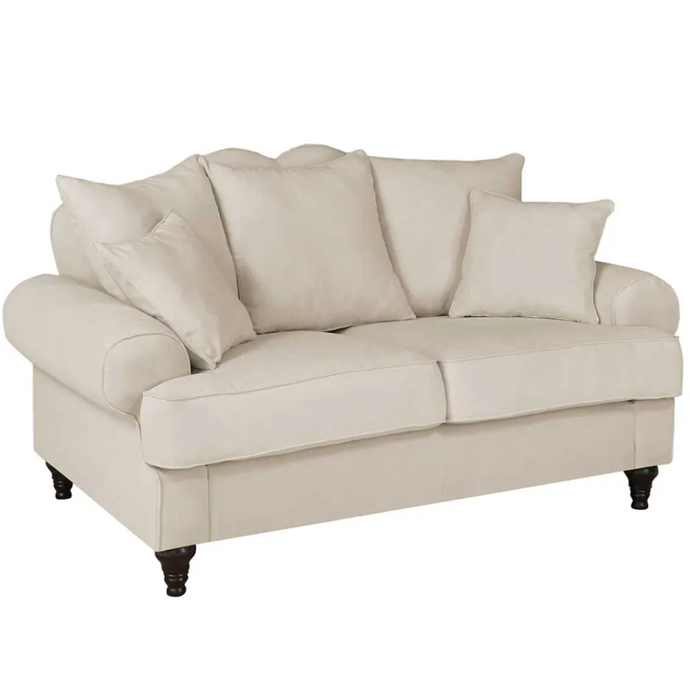 Wohnen Sofas<Zweisitzer Sofa in Beige & Dunkelbraun - Merandes