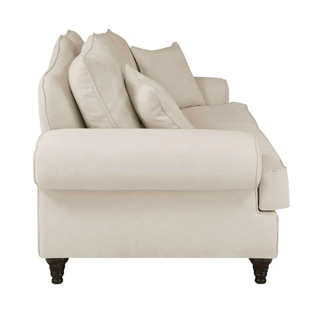 Wohnen Sofas<Zweisitzer Sofa in Beige & Dunkelbraun - Merandes