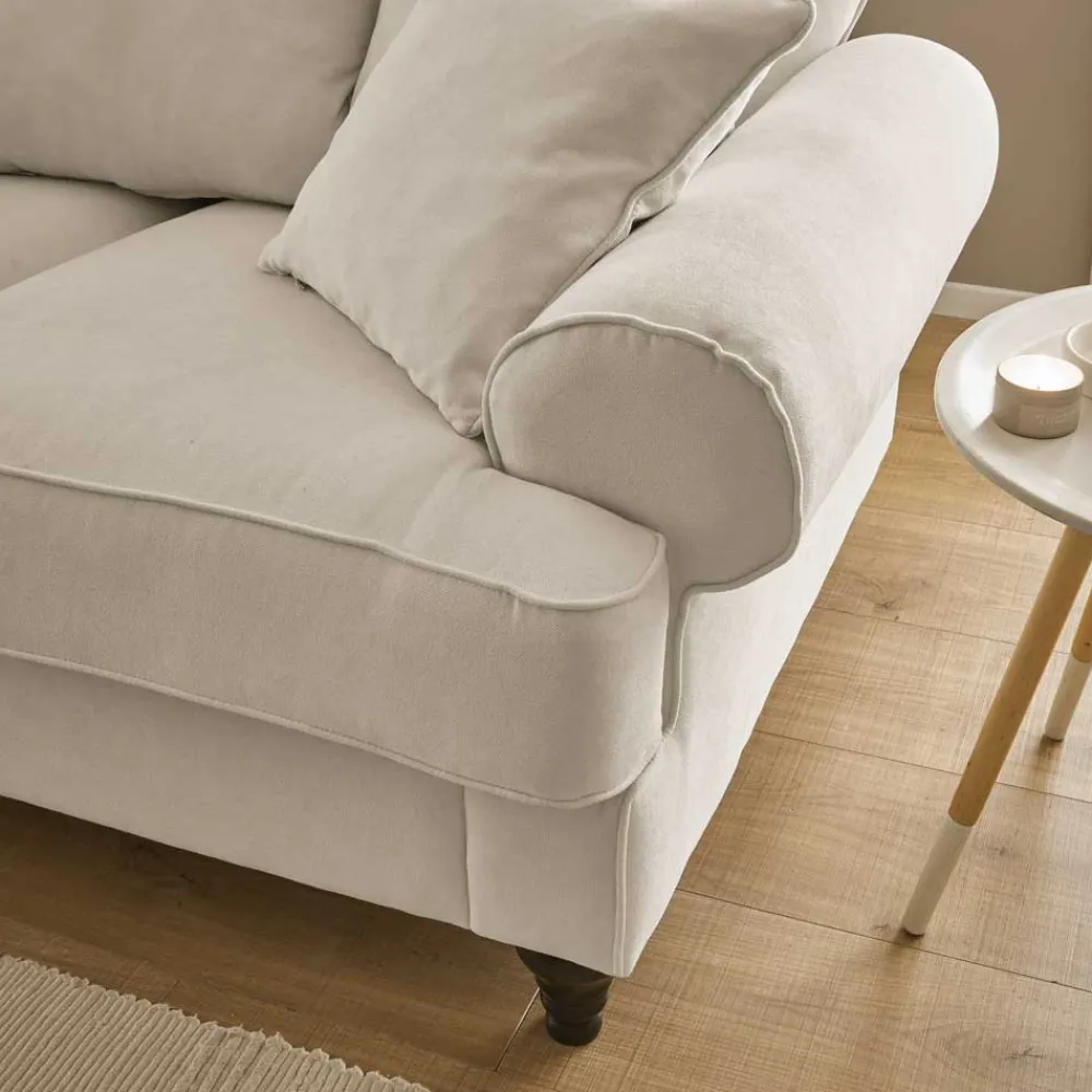 Wohnen Sofas<Zweisitzer Sofa in Beige & Dunkelbraun - Merandes