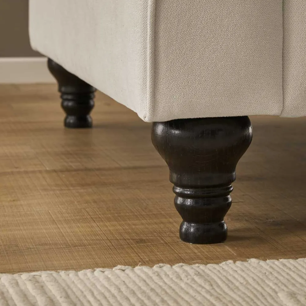Wohnen Sofas<Zweisitzer Sofa in Beige & Dunkelbraun - Merandes