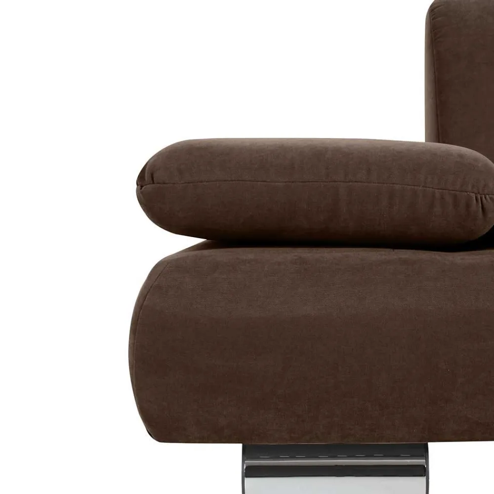 Wohnen Sofas<Zweisitzer Sofa in Braun mit Chrom - Delnoto