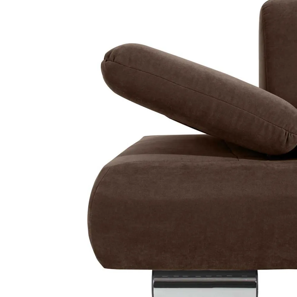 Wohnen Sofas<Zweisitzer Sofa in Braun mit Chrom - Delnoto