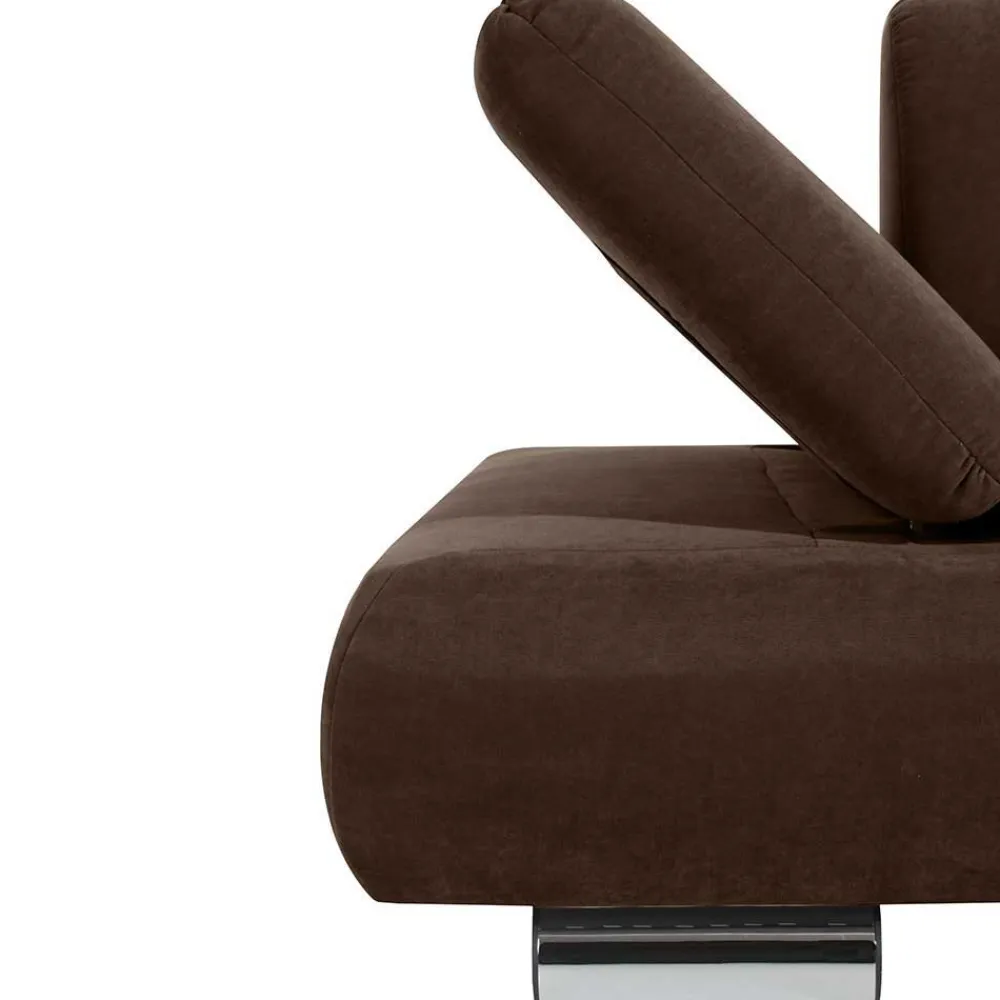 Wohnen Sofas<Zweisitzer Sofa in Braun mit Chrom - Delnoto