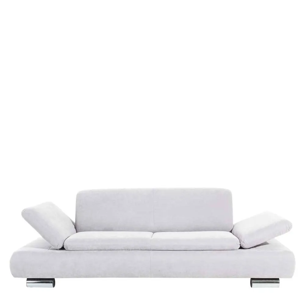Wohnen Sofas<Zweisitzer Sofa in Cremeweiß mit Chrom - Syrec