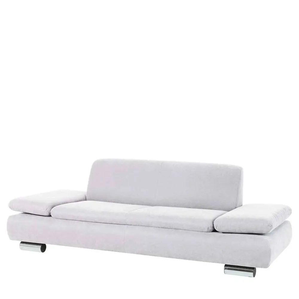 Wohnen Sofas<Zweisitzer Sofa in Cremeweiß mit Chrom - Syrec