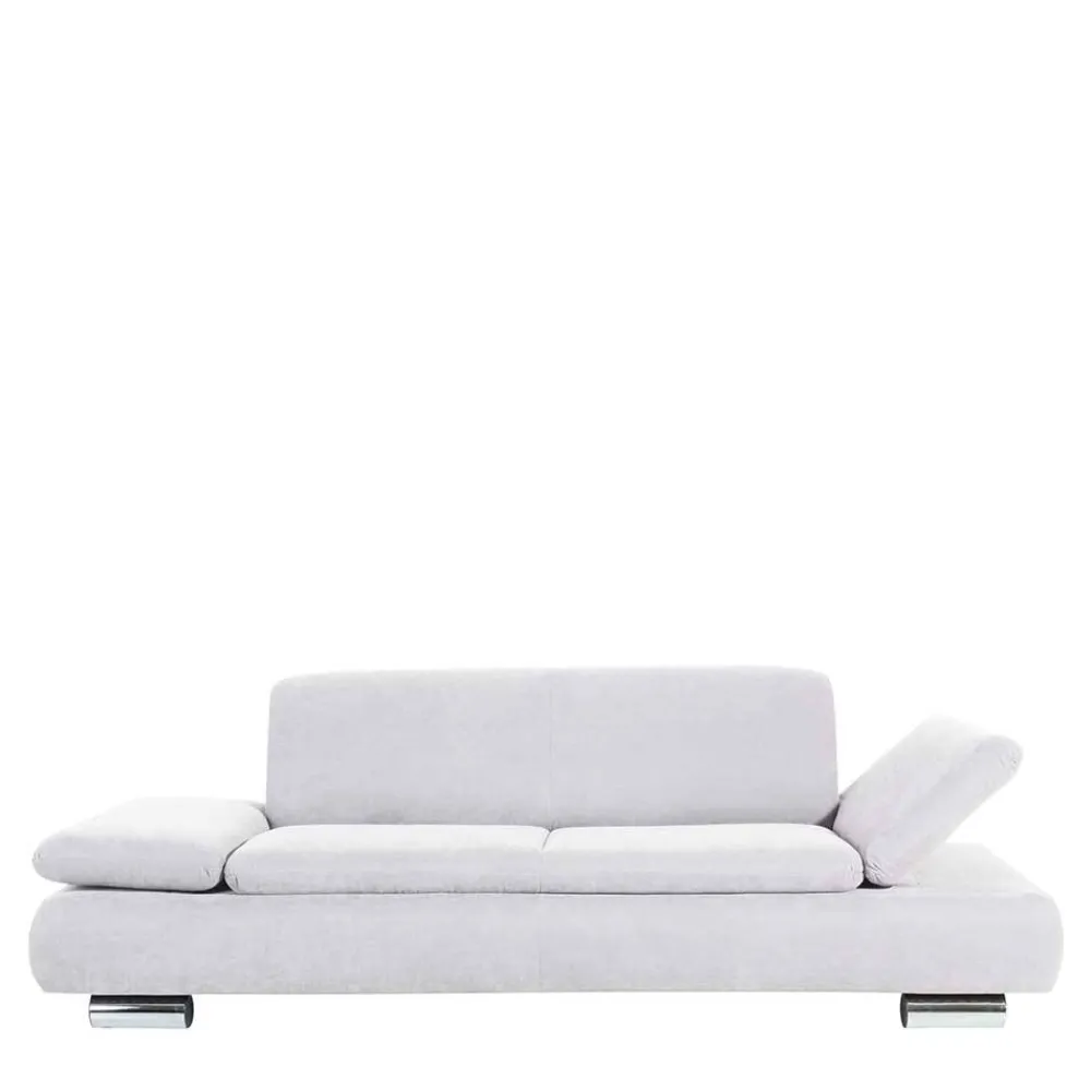 Wohnen Sofas<Zweisitzer Sofa in Cremeweiß mit Chrom - Syrec