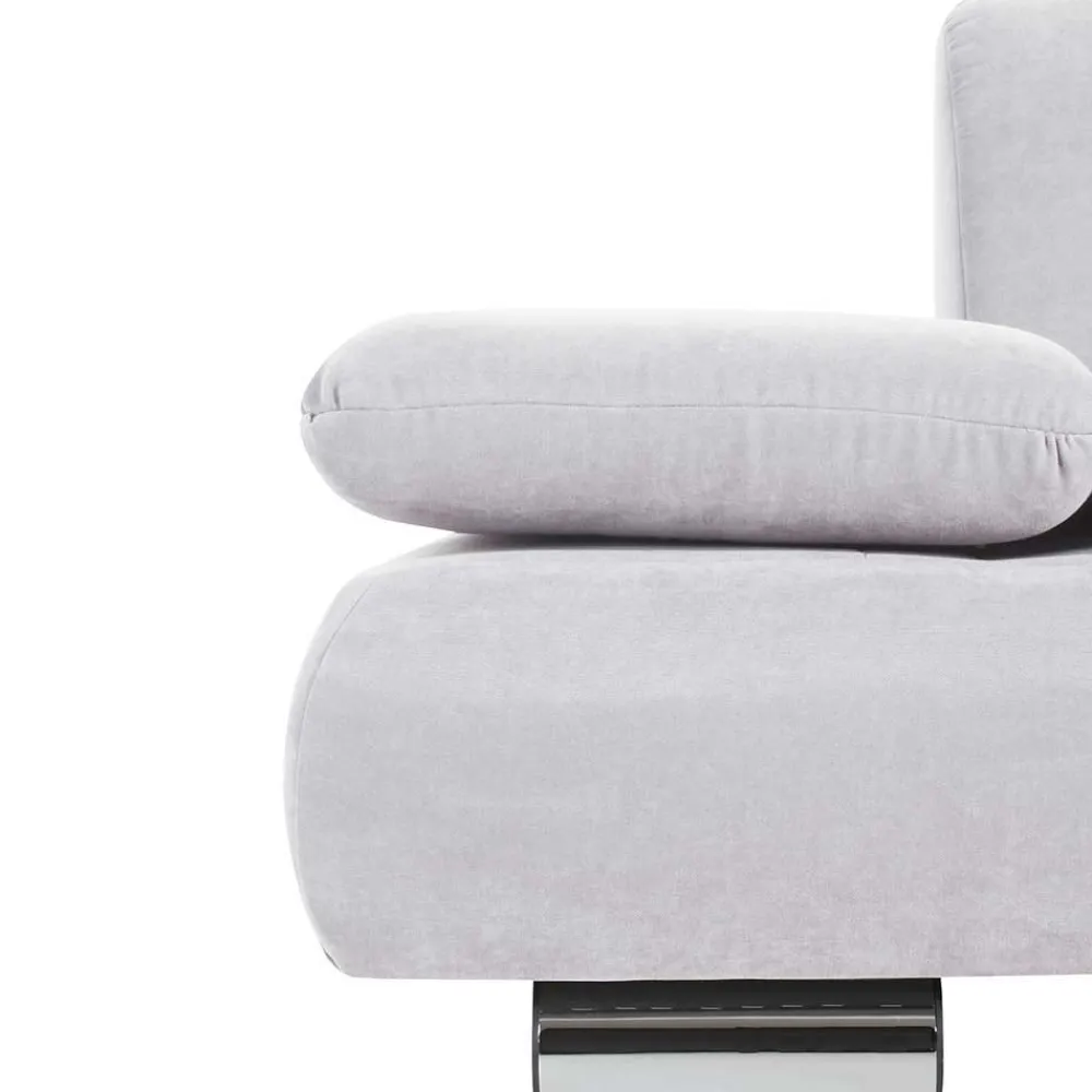 Wohnen Sofas<Zweisitzer Sofa in Cremeweiß mit Chrom - Syrec