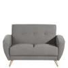 Wohnen Sofas<Zweisitzer Sofa in Grau Microfaser - Durencas