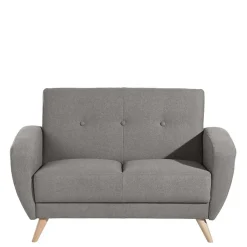 Wohnen Sofas<Zweisitzer Sofa in Grau Microfaser - Durencas