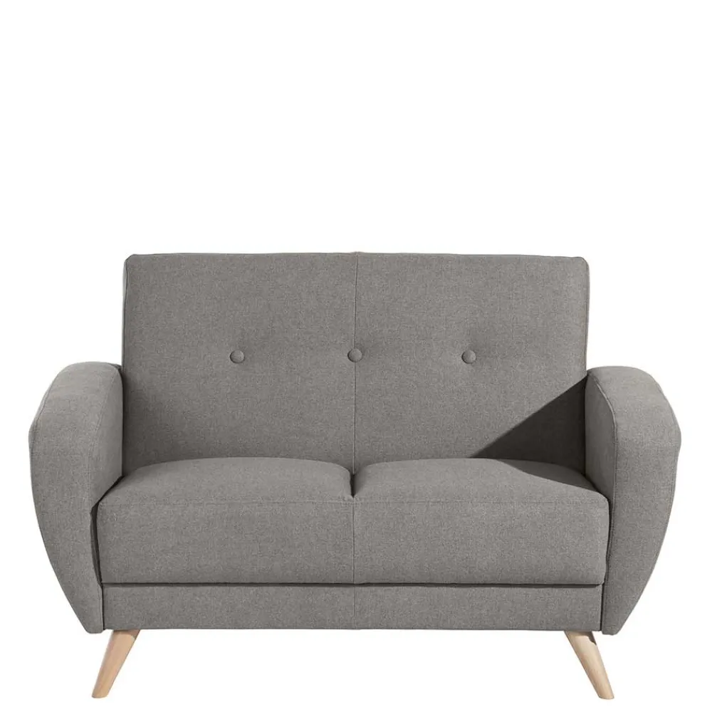 Wohnen Sofas<Zweisitzer Sofa in Grau Microfaser - Durencas